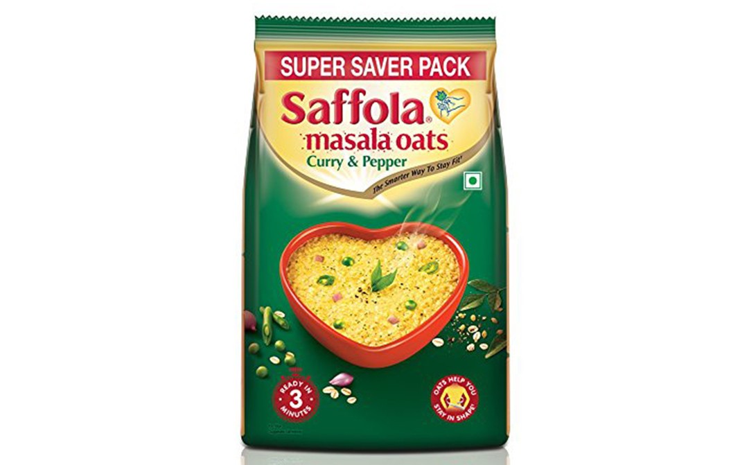 Saffola Masala Oats Curry & Pepper   Pack  400 grams